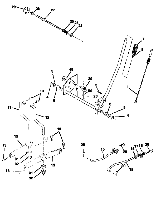 Craftsman 917259170 mower lift diagram