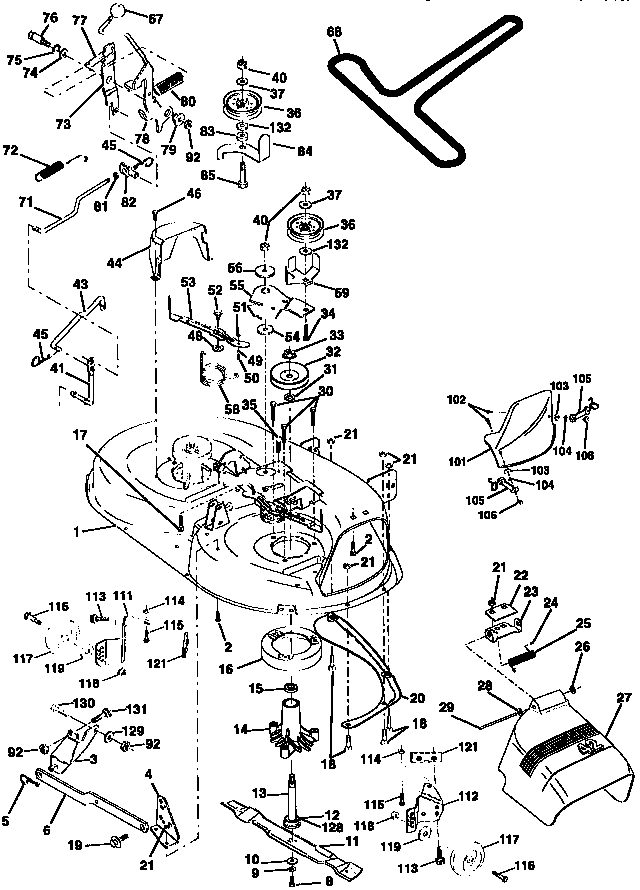 Craftsman 917259170 mower deck diagram