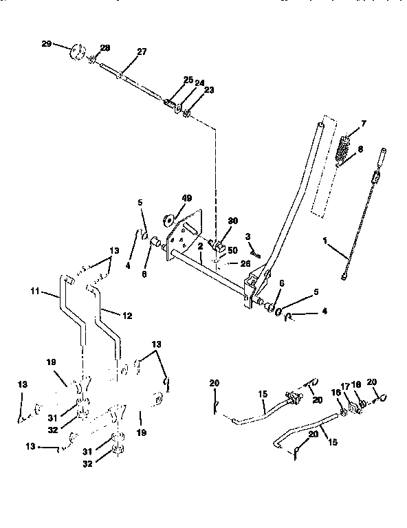 Craftsman 917259521 mower lift diagram