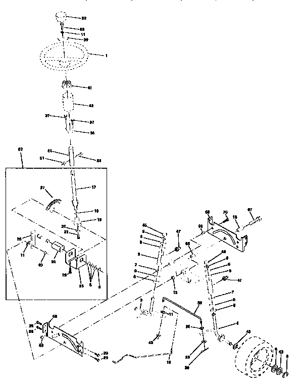 Craftsman 917259531 steering assembly diagram