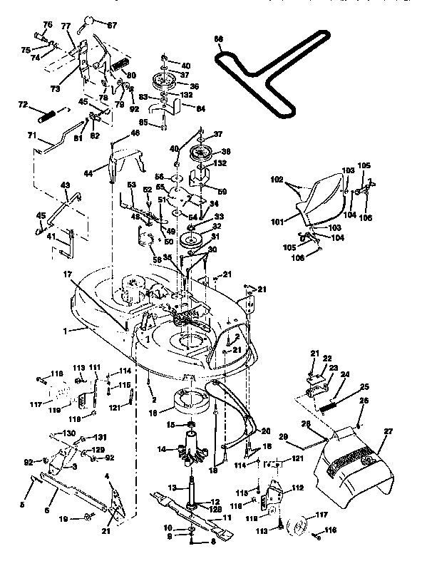 Craftsman 917259531 mower deck diagram