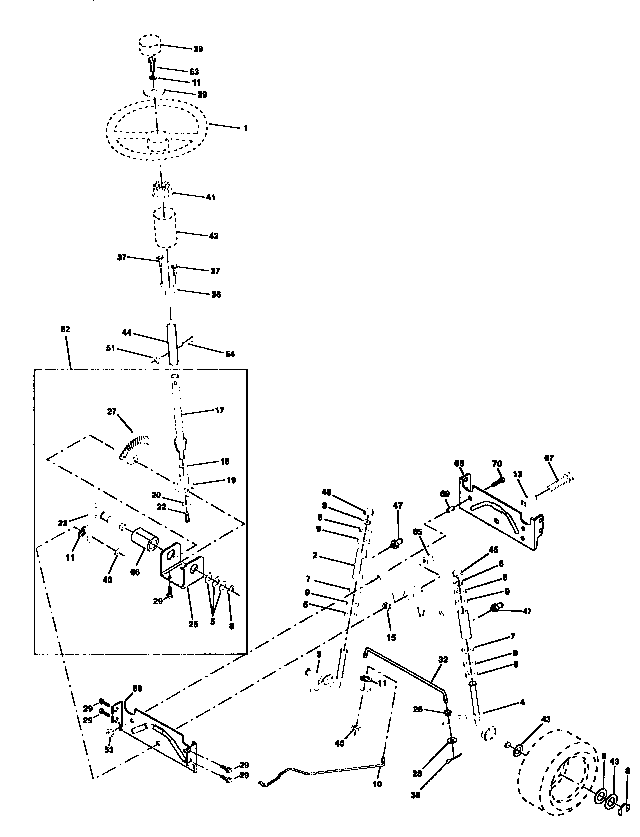 Craftsman 917259541 steering assembly diagram