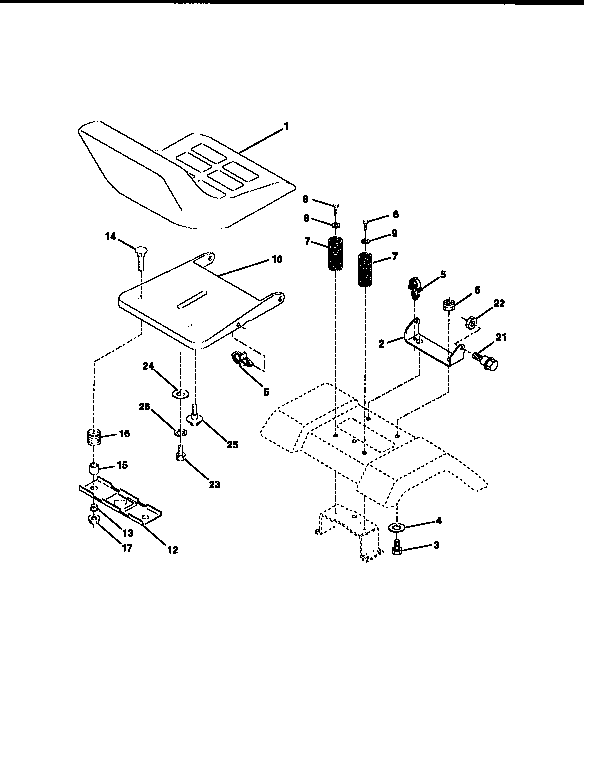 Craftsman 917259541 seat assembly diagram