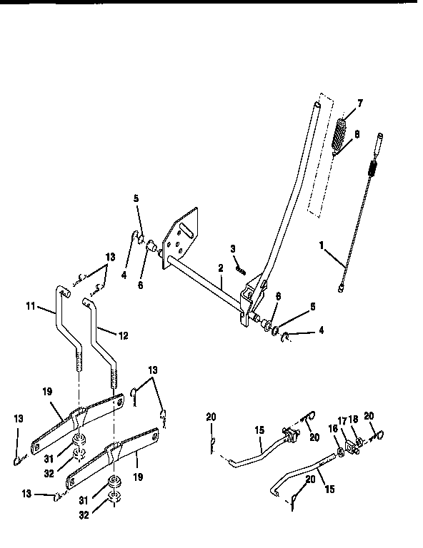 Craftsman 917259541 mower lift diagram
