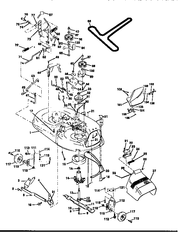 Craftsman 917259541 mower deck diagram