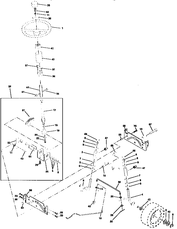 Craftsman 917259551 steering assembly diagram