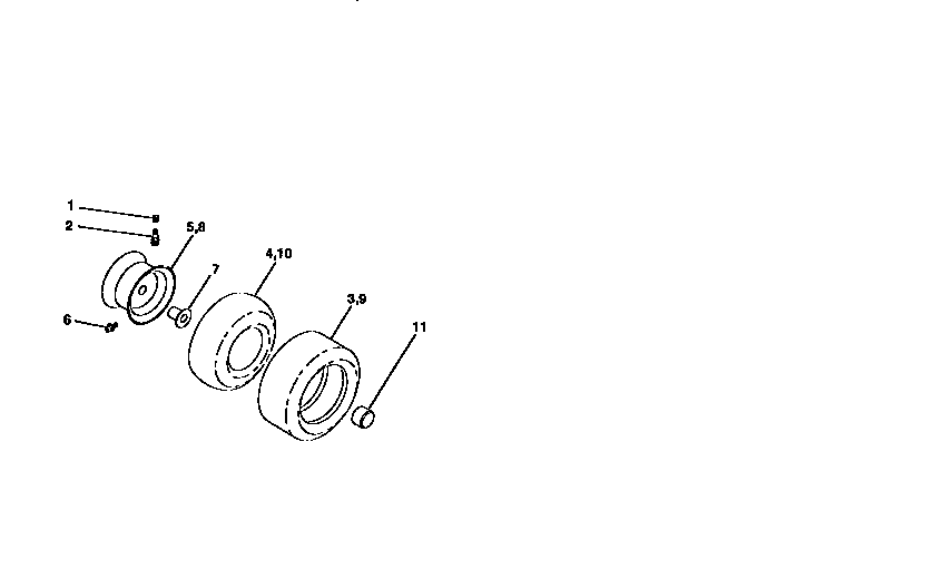 Craftsman 917259551 wheels and tires diagram