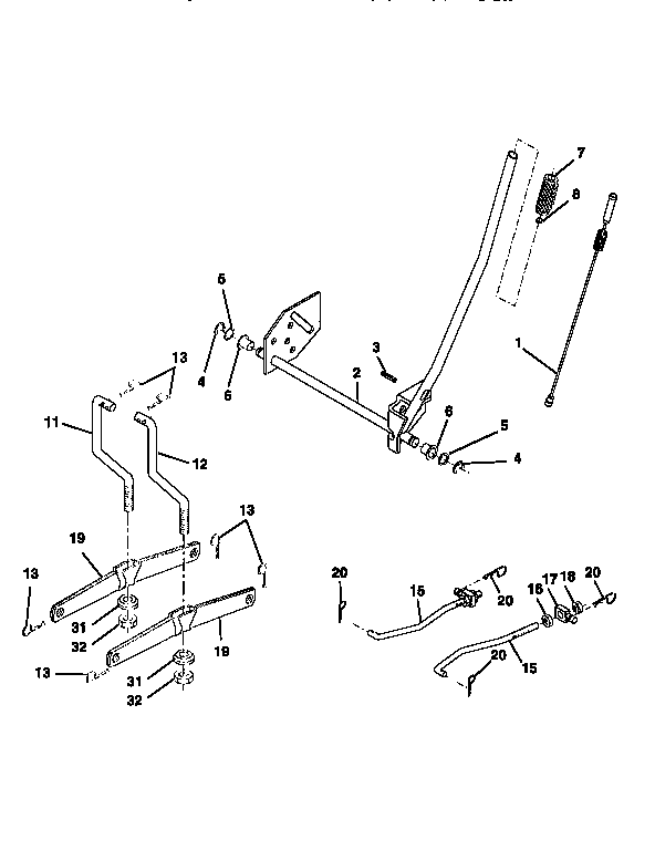 Craftsman 917259551 mower lift diagram