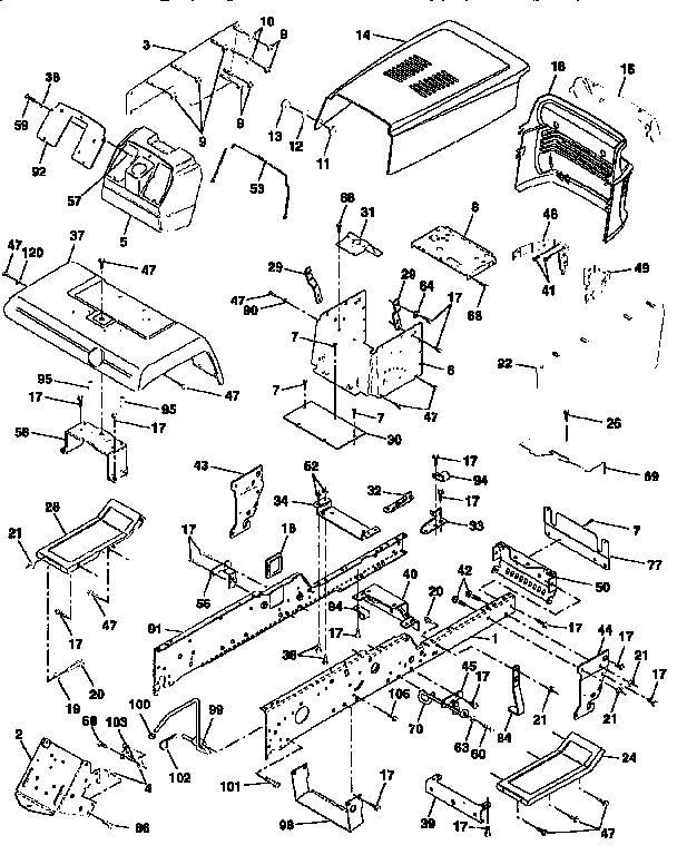 Craftsman 917250270 chassis and enclosures diagram