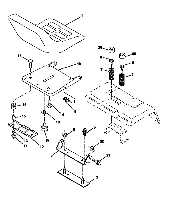 Craftsman 917250270 seat assembly diagram