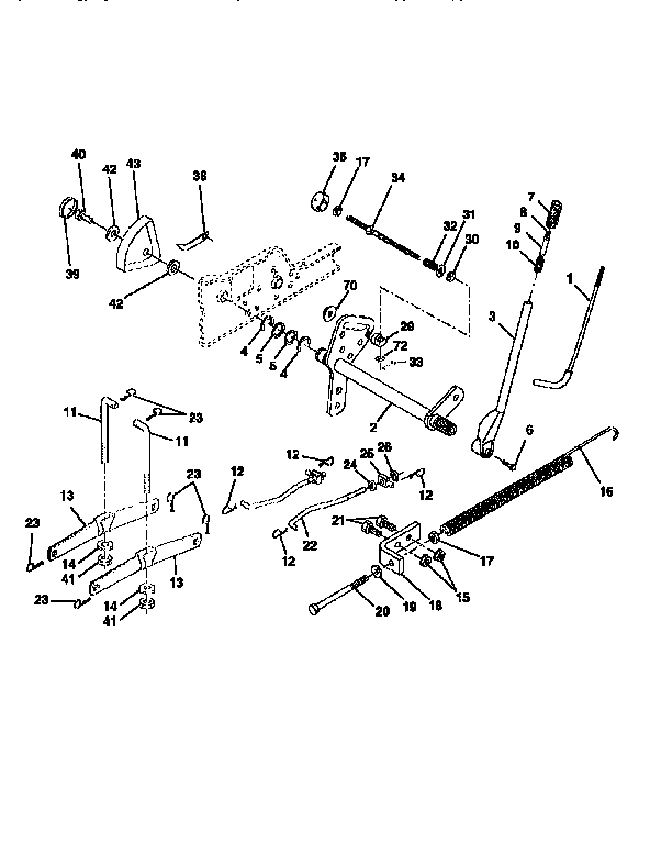 Craftsman 917250270 lift assembly diagram