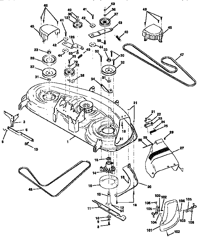 Craftsman 917250270 mower deck diagram