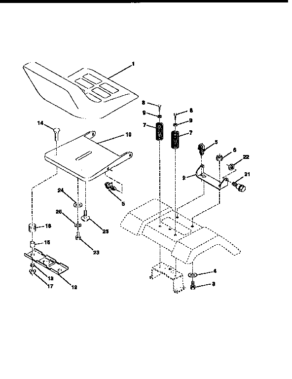Craftsman 917258502 seat assembly diagram