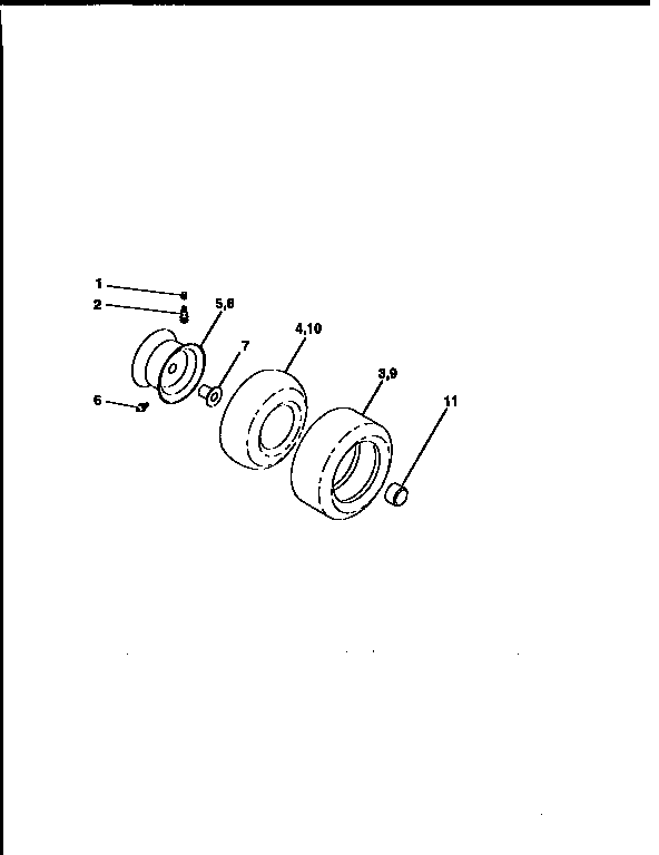 Craftsman 917258502 wheels and tires diagram