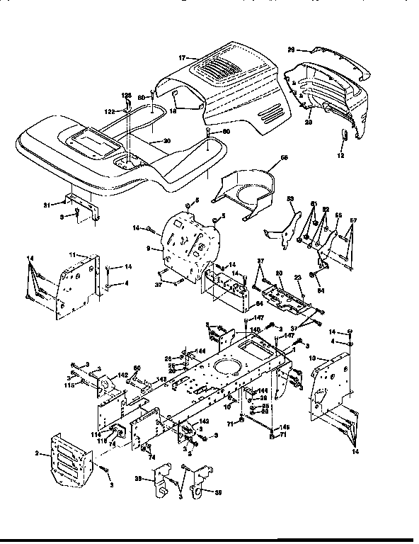 Craftsman 917258261 chassis and enclosures diagram