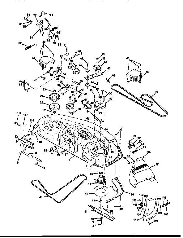 Craftsman 917258261 mower deck diagram