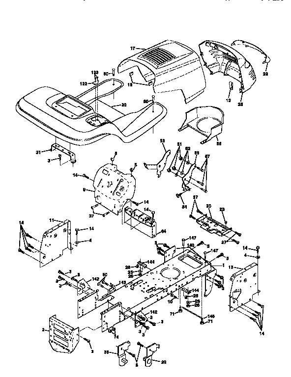 Craftsman 917258172 chassis and enclosures diagram