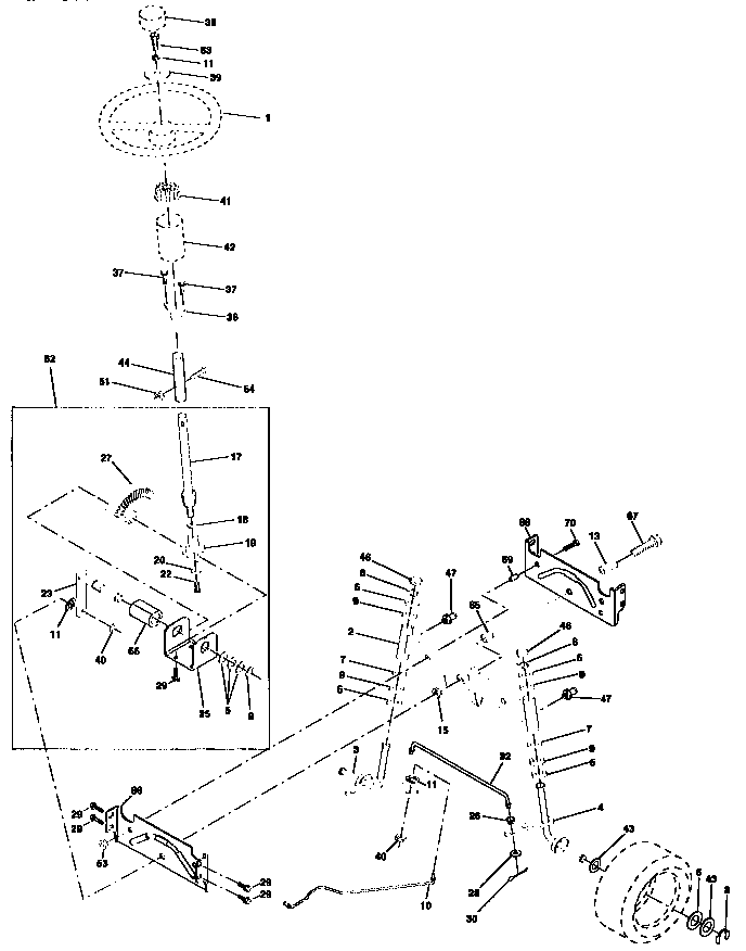Craftsman 917258172 steering assembly diagram