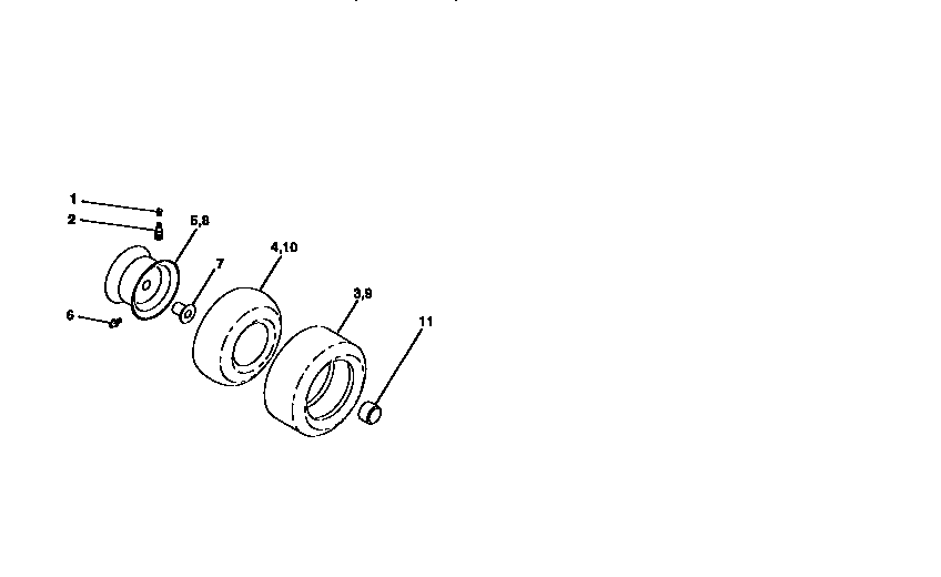 Craftsman 917258172 wheels and tires diagram