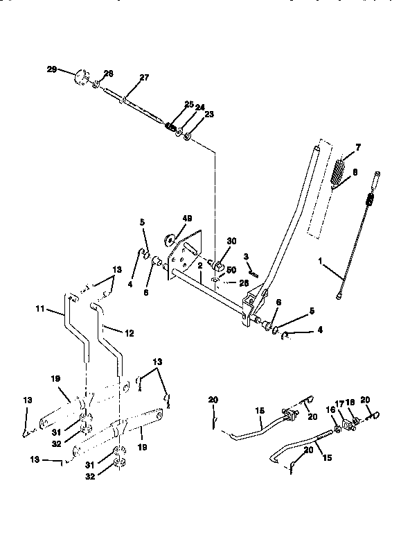 Craftsman 917258172 mower lift diagram
