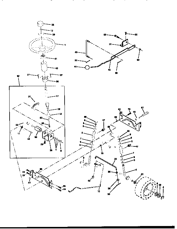 Craftsman 917258591 steering assembly diagram