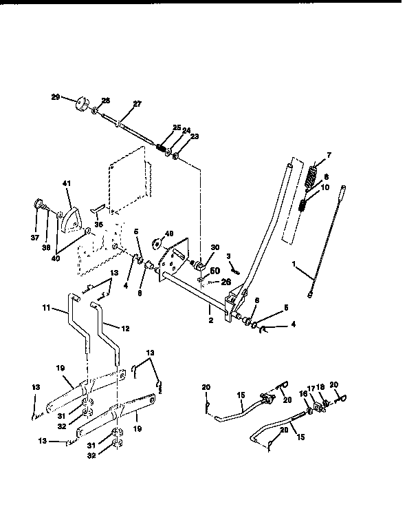 Craftsman 917258591 mower lift diagram