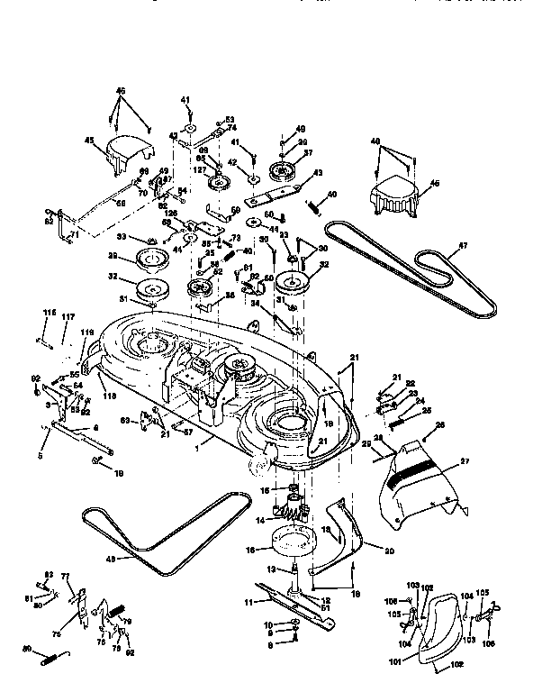 Craftsman 917258591 mower deck diagram
