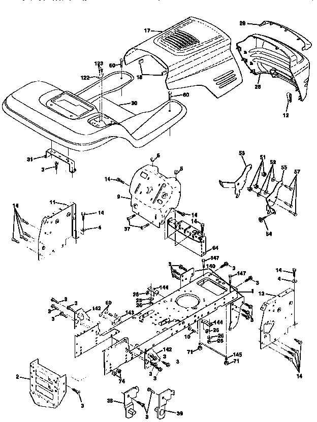 Craftsman 917258532 chassis and enclosures diagram