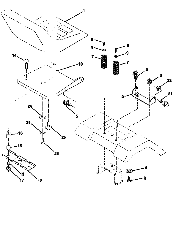 Craftsman 917258532 seat assembly diagram