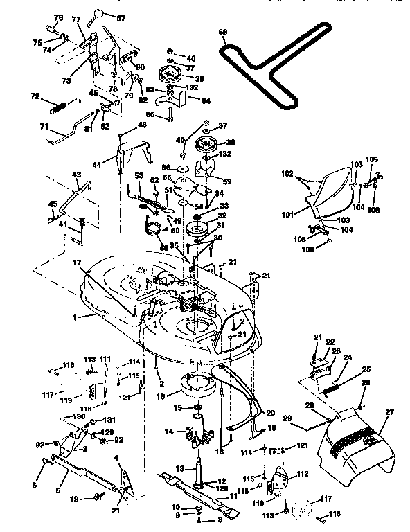 Craftsman 917258532 mower deck diagram