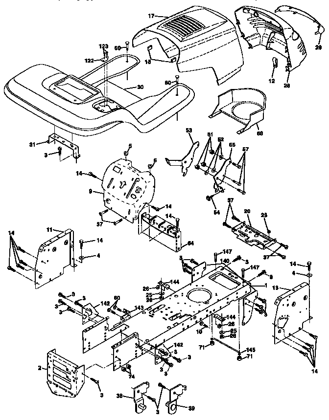 Craftsman 917258563 chassis and enclosures diagram