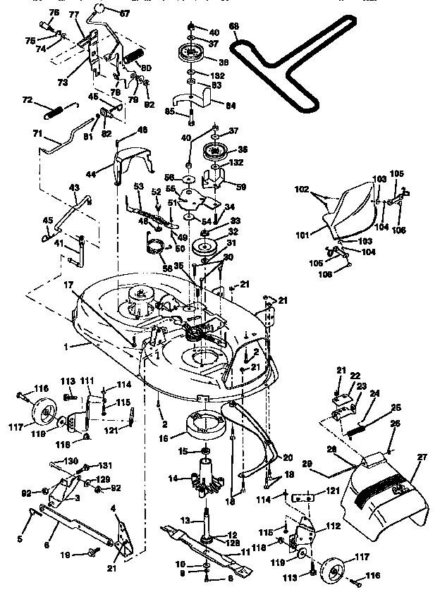 Craftsman 917258563 mower deck diagram