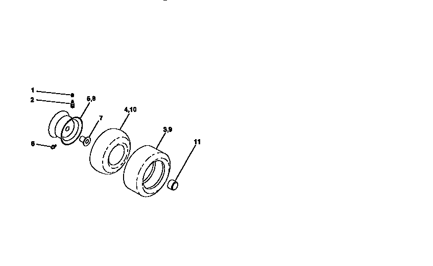 Craftsman 917258563 wheels and tires diagram