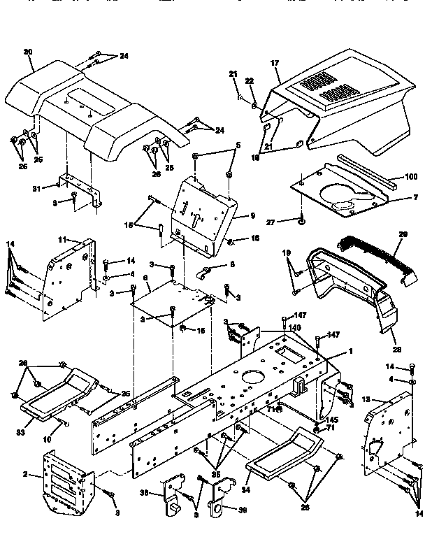 Craftsman 917258512 chassis and enclosures diagram