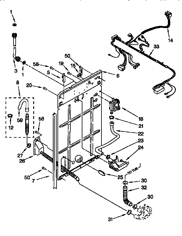 Kenmore 11016502692 rear panel diagram