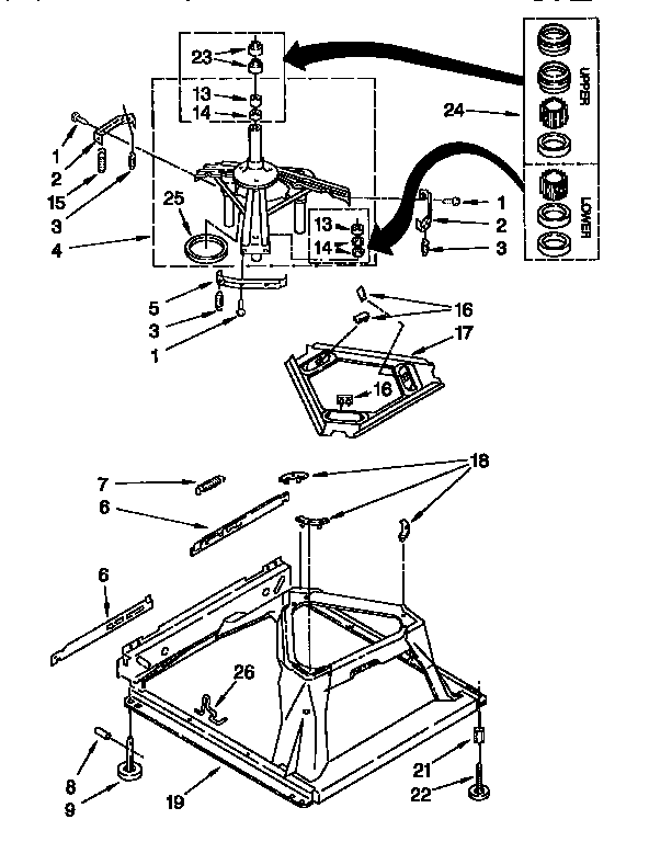 Kenmore 11016502692 machine base diagram