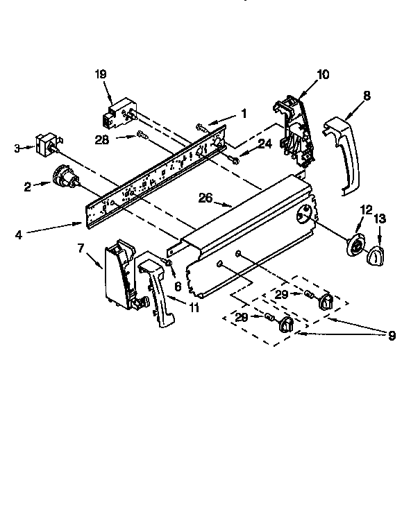 Kenmore 11016502692 control panel diagram