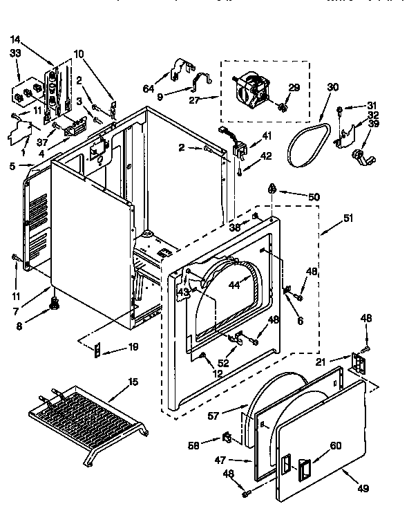 Kenmore 11066822690 cabinet diagram