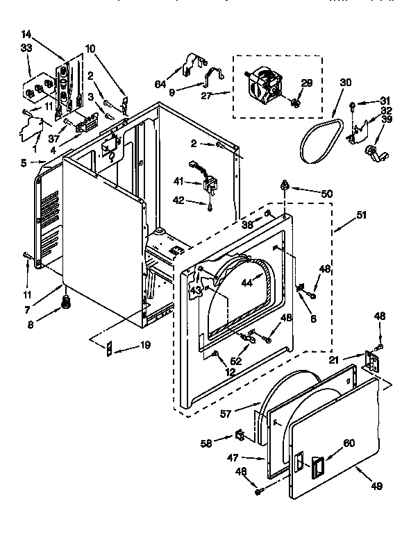 Kenmore 11066712690 cabinet diagram