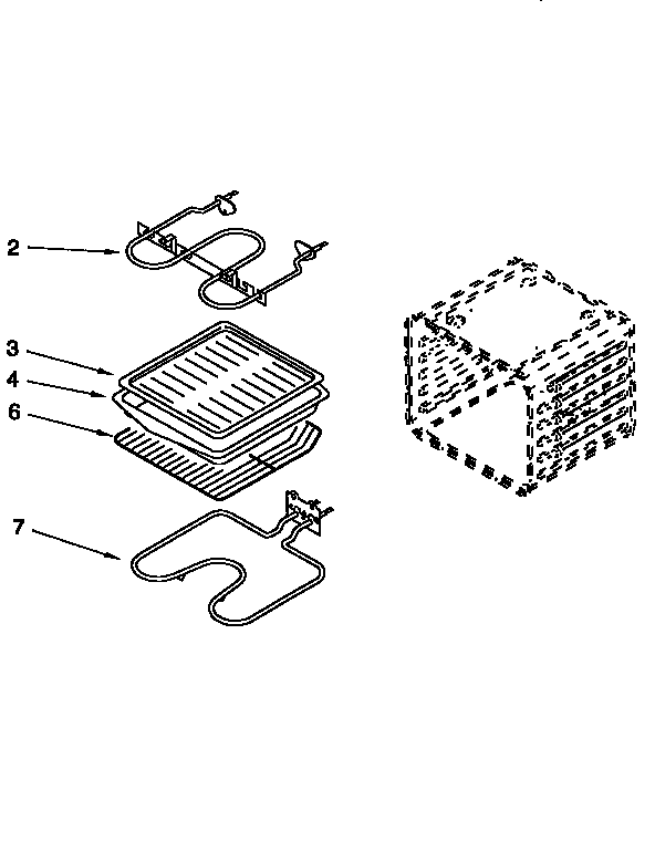 Whirlpool RBS248PDQ4 internal oven diagram