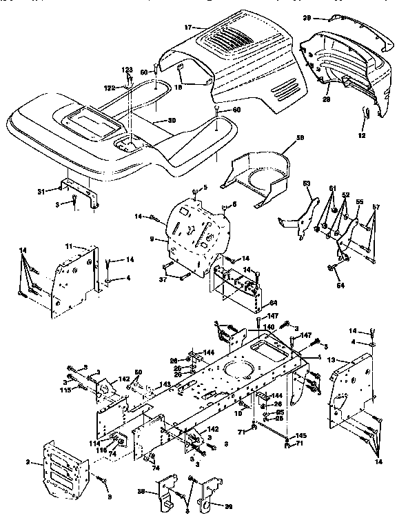 Craftsman 917259543 chassis and enclosures diagram