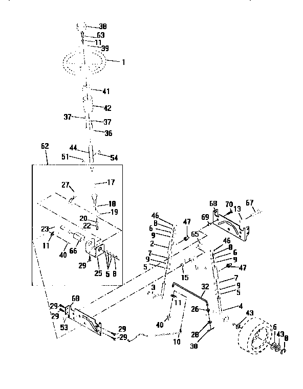 Craftsman 917259543 steering assembly diagram