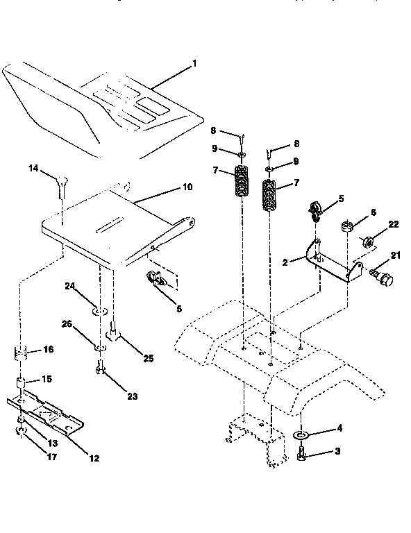 Craftsman 917259543 seat assembly diagram