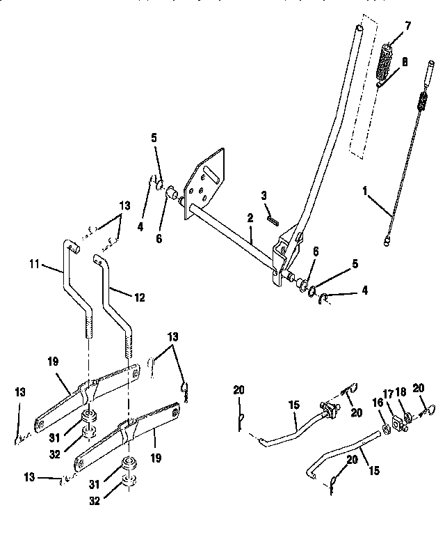 Craftsman 917259543 mower lift diagram