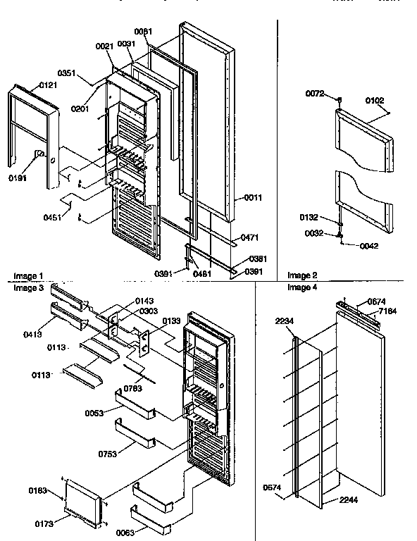 Amana 57085-P1190813WE refrigerator door diagram