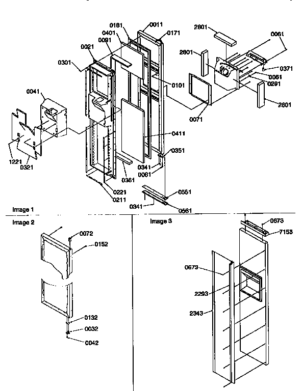 Amana 57085-P1190813WE freezer door diagram