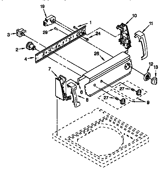 Kenmore 11028812790 control panel diagram