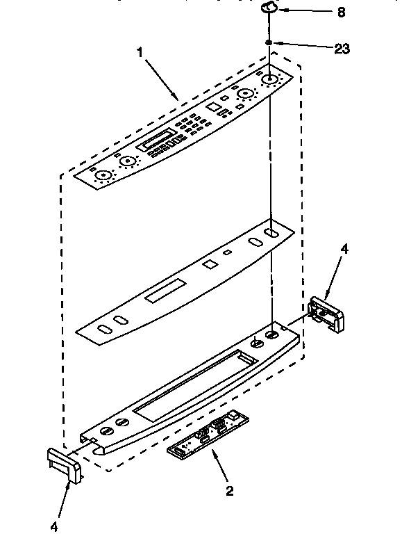 KitchenAid KGRT507FWH0 control panel diagram