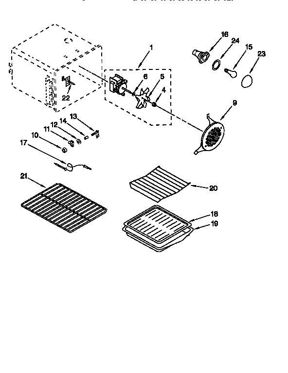 KitchenAid KGRT507FWH0 oven diagram