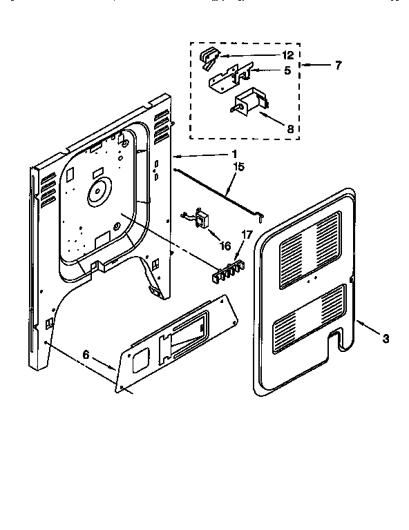 KitchenAid KGRT507FWH0 rear chassis diagram
